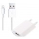 2 in 1 (5V 1A EU Plug Travel Charger Adapter) til iPhone 5 / 5S / 5C, iPod Touch 5 th / iPod Nano 7G