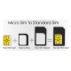 3 i 1 (Nano SIM til Micro SIM + Micro SIM til Standard SIM + SIM Extractor) Adapter Kit til iPhone 5S/5C/5/4S/4/3GS/3G 