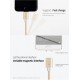 POFAN P13 Magnetisk USB Datakabel LED 8 Pin + Micro USB + Type-C til iPhone iPad Samsung m.fl. Sølv