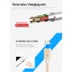 POFAN P13 Magnetisk USB Datakabel LED 8 Pin + Micro USB + Type-C til iPhone iPad Samsung m.fl. Guld