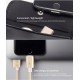 POFAN P13 Magnetisk USB Datakabel LED 8 Pin + Micro USB + Type-C til iPhone iPad Samsung m.fl. Guld