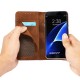 Samsung Galaxy S7 G930  Retro Wallet Læder Cover Brun