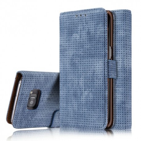 Samsung Galaxy S7 G930  Retro Wallet Læder Cover Blå
