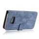 Samsung Galaxy S7 G930  Retro Wallet Læder Cover Blå