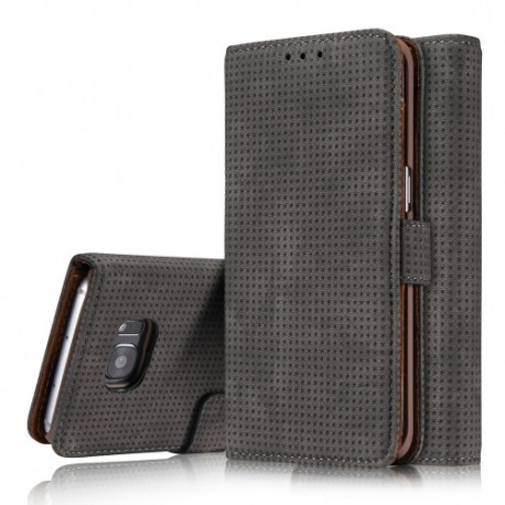 Samsung Galaxy S7 G930  Retro Wallet Læder Cover Grå