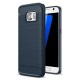 Samsung Galaxy S7 SM-G930 Carbon Fibre Brushed Plastik Cover Mørke Blå