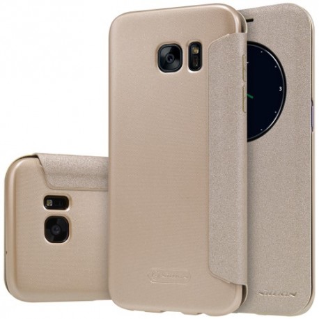 Samsung Galaxy S7 Edge G935  NILLKIN Sparkle Series Læder Cover Grå