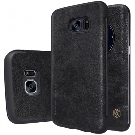 Samsung Galaxy S7 Edge G935  NILLKIN Qin Series Læder Cover Sort
