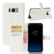 Samsung Galaxy S8 Læder Cover Med Kort Holder Hvid