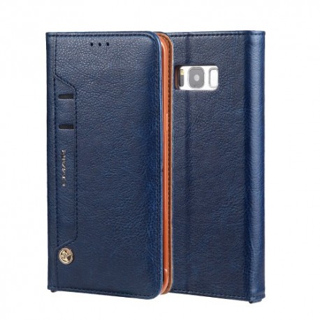 Samsung Galaxy S8 G950 CMAI2  Læder Cover Med Kort Holder Mørkeblå