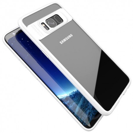 Samsung Galaxy S8 G950 IPAKY Plastik Ramme med Silikone Cover Hvid