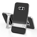 Samsung Galaxy S8 ELEGANCE Plastik Mønstre Cover med Støtteholder Sølv