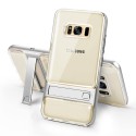 Samsung Galaxy S8 ELEGANCE Klar Mønstre Cover med Støtteholder sølv
