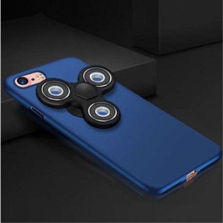 iPhone 7 Matte Med Removable Tri-Spinner Fidget Spinner Blå