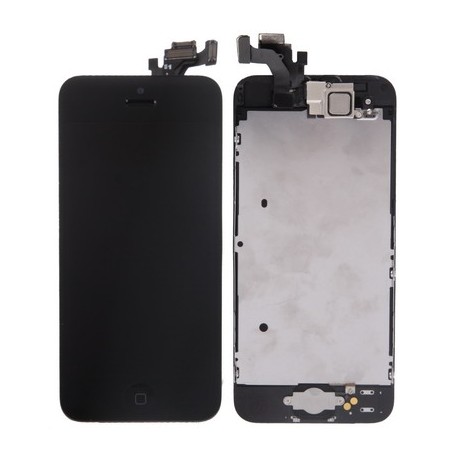 Original(OEM)iPhone 5 Touch Glas + LCD Skærm (8 i 1) - Sort
