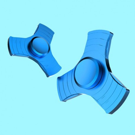 Finger Spinner Aluminium Blå