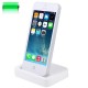 Lightning 8PIN Dock og Bordlader til iPhone 5S/5C/5, iPod Touch 5, iPad mini - Hvid
